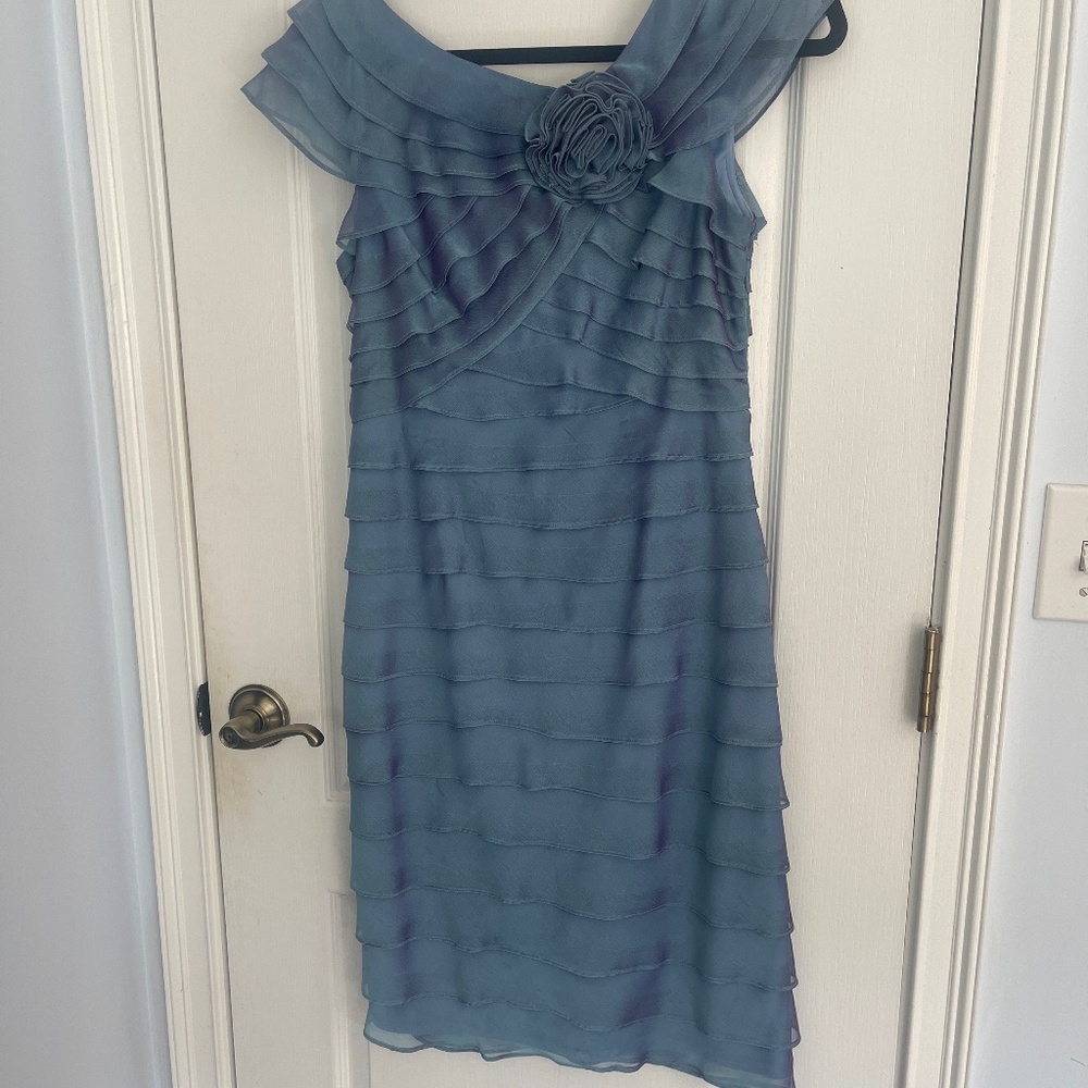 Blue Occasion Dress -London Times, Sz 10